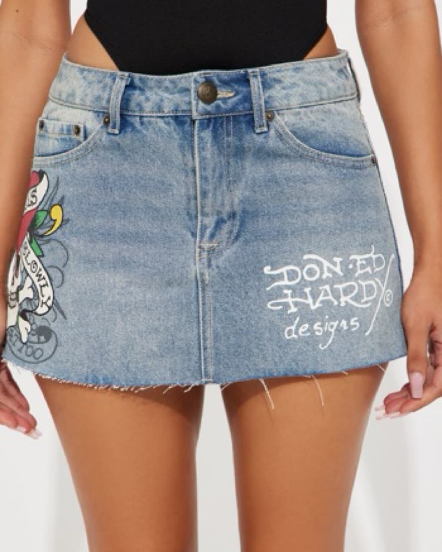 Edhardy Y2K Denim Skirt  - Image 2