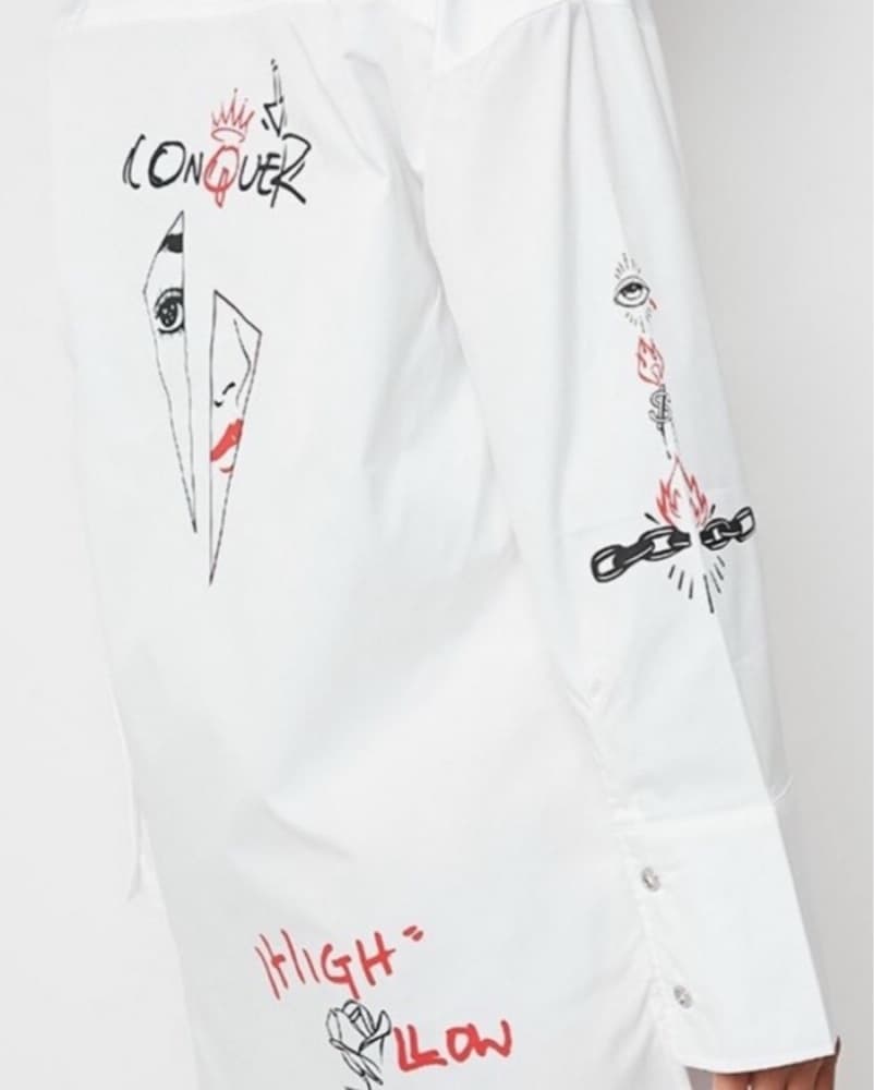 Maniere De Voir Graphic Shirt Dress  - Image 3