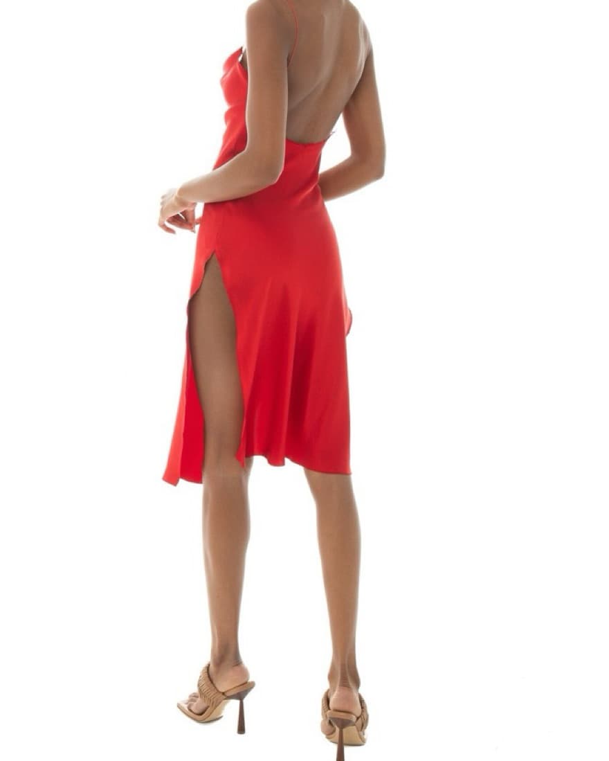 Are You Am I Nique Dress In Red - Image 5