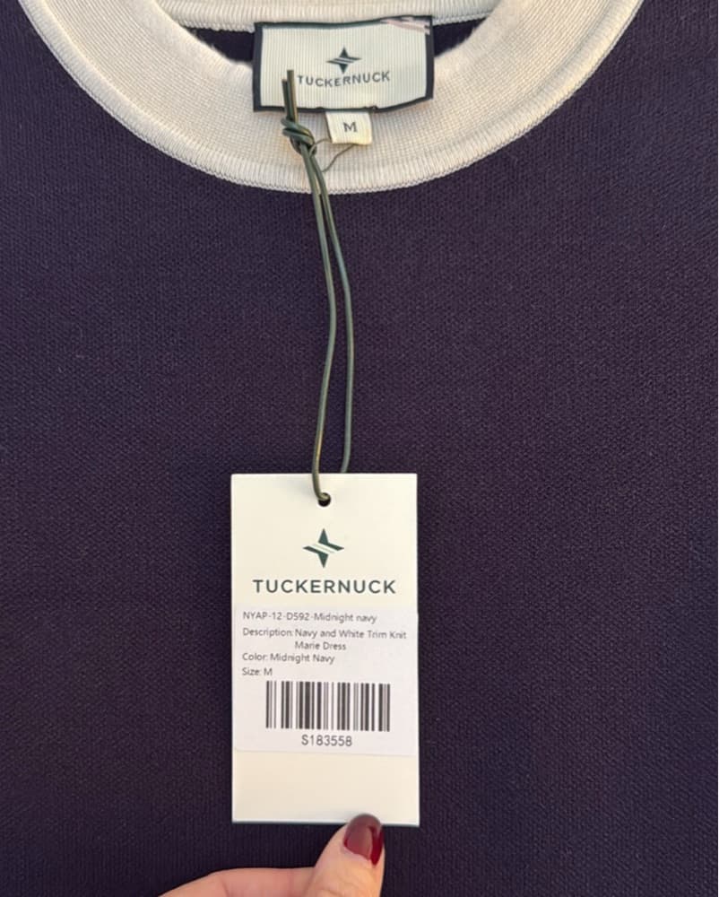 Tuckernuck Navy and White Shift Dress - Image 2