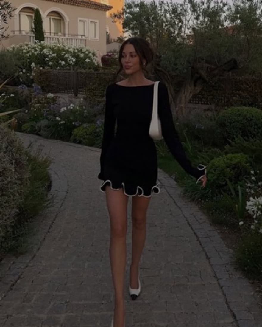 SAME Ruffle Hem Mini Dress - Image 3