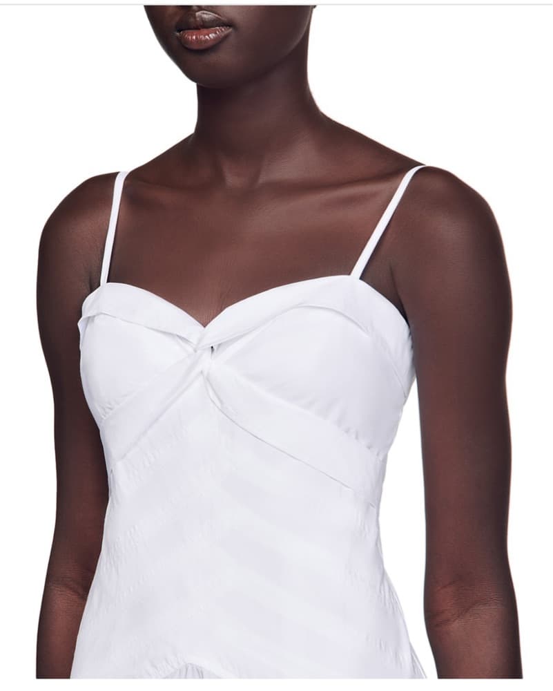 Sandro White Bustier Maxi Dress - Image 2