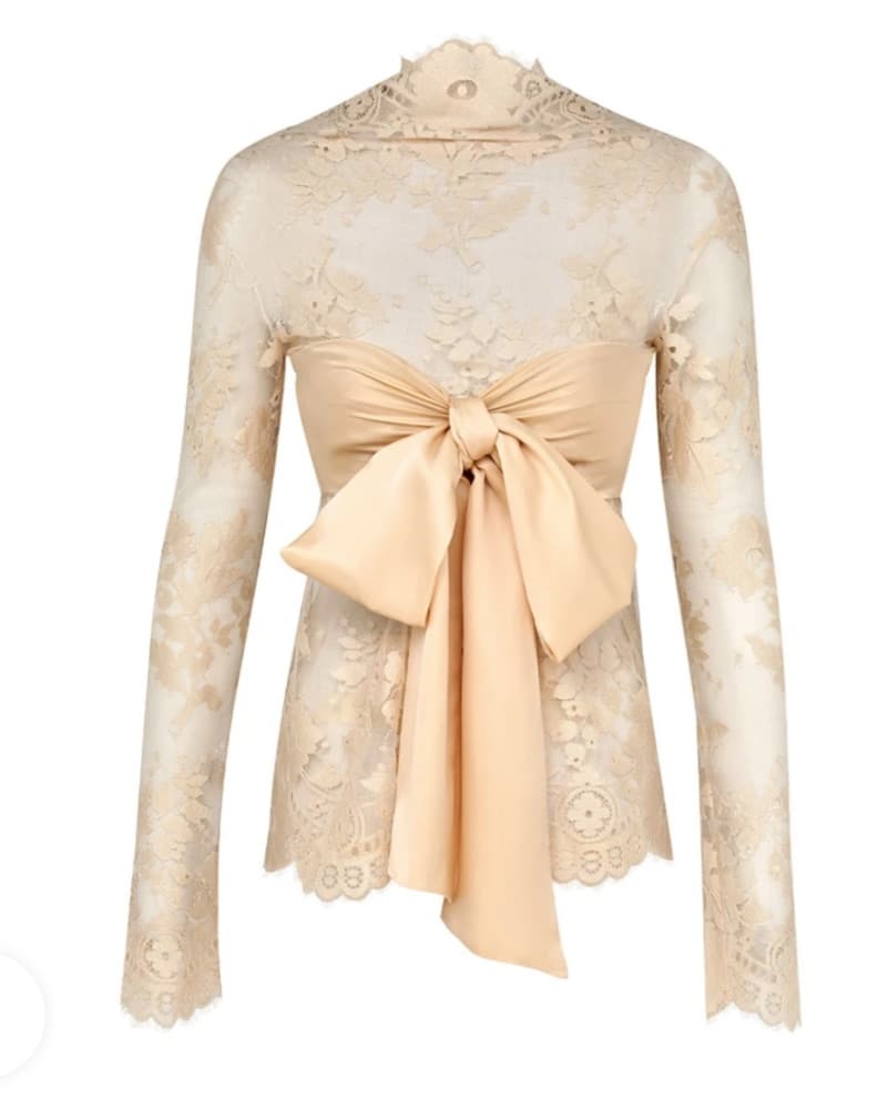 Zimmermann Illustration Lace Bow Bodice - Image 2