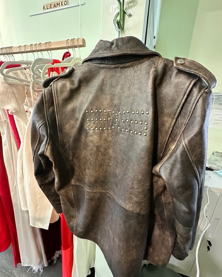 Vintage Leather Jacket - Image 2