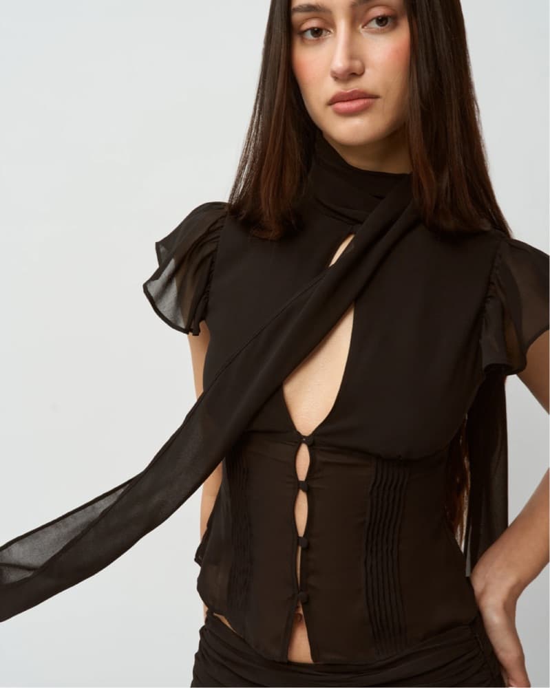 Danielle Guizo Ara Top Black - Image 1