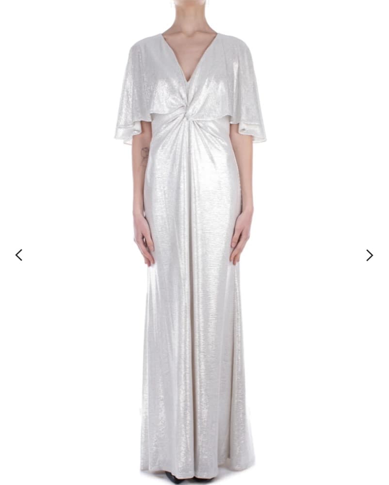 Ralph Lauren Metallic Twisted Cape Dress - Image 2
