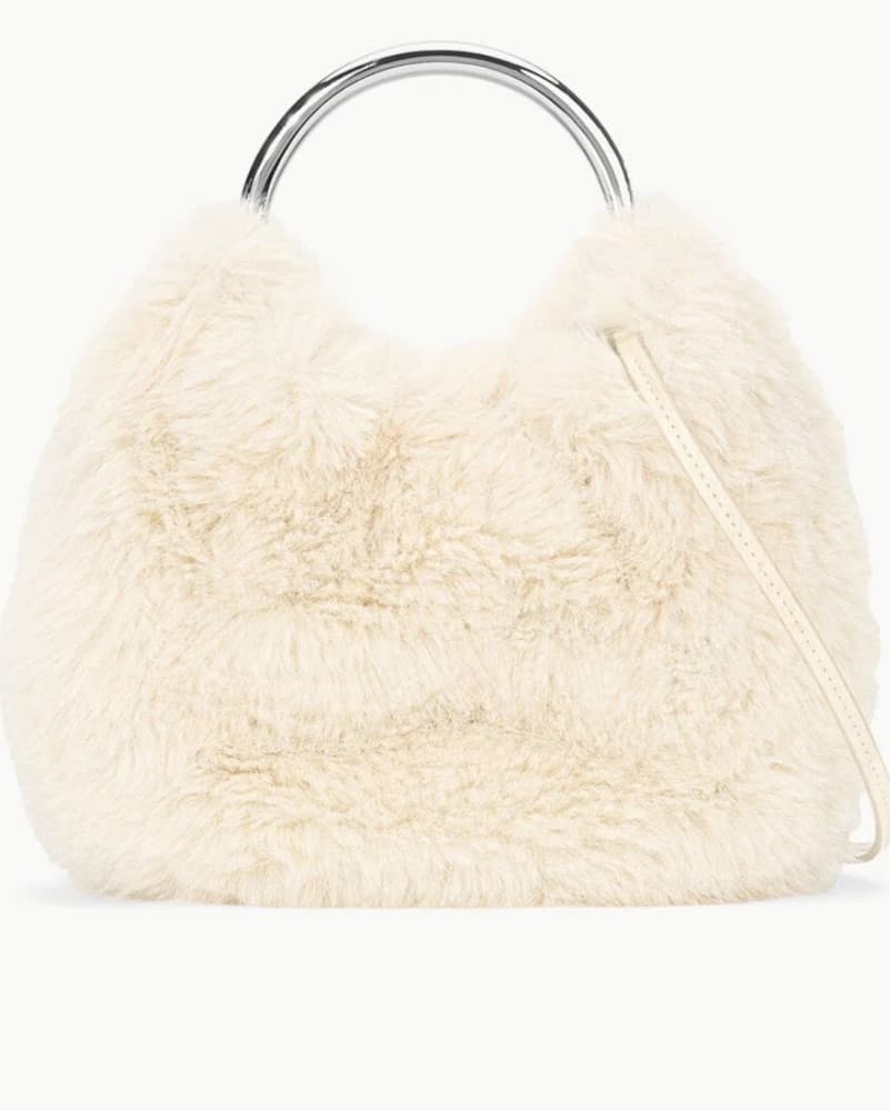 Staud Fur Bag In Cream - Image 4