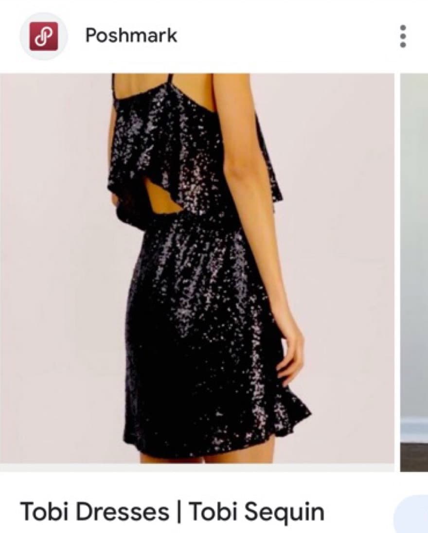 Black Sequin Mini Dress NYE Disco - Image 1