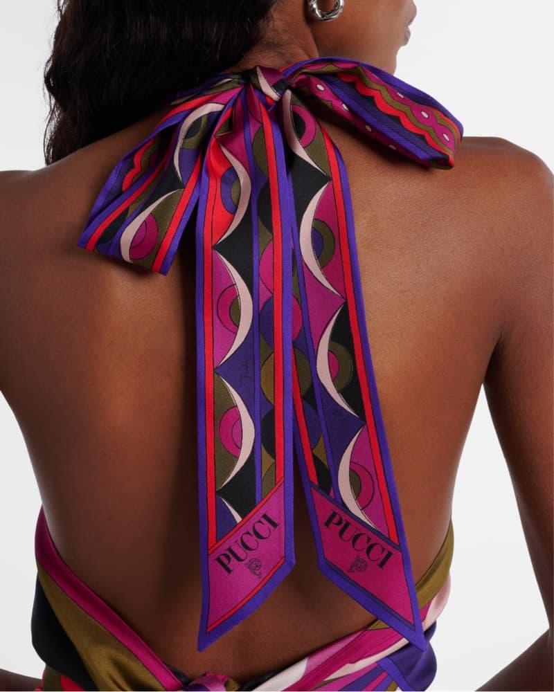 PUCCI Iride Print Silk Scarf Halter Top - Image 4
