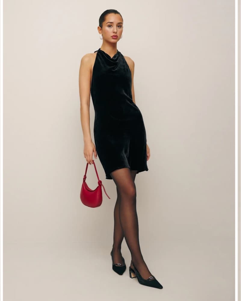 Reformation Velvet Mini Dress - Image 3