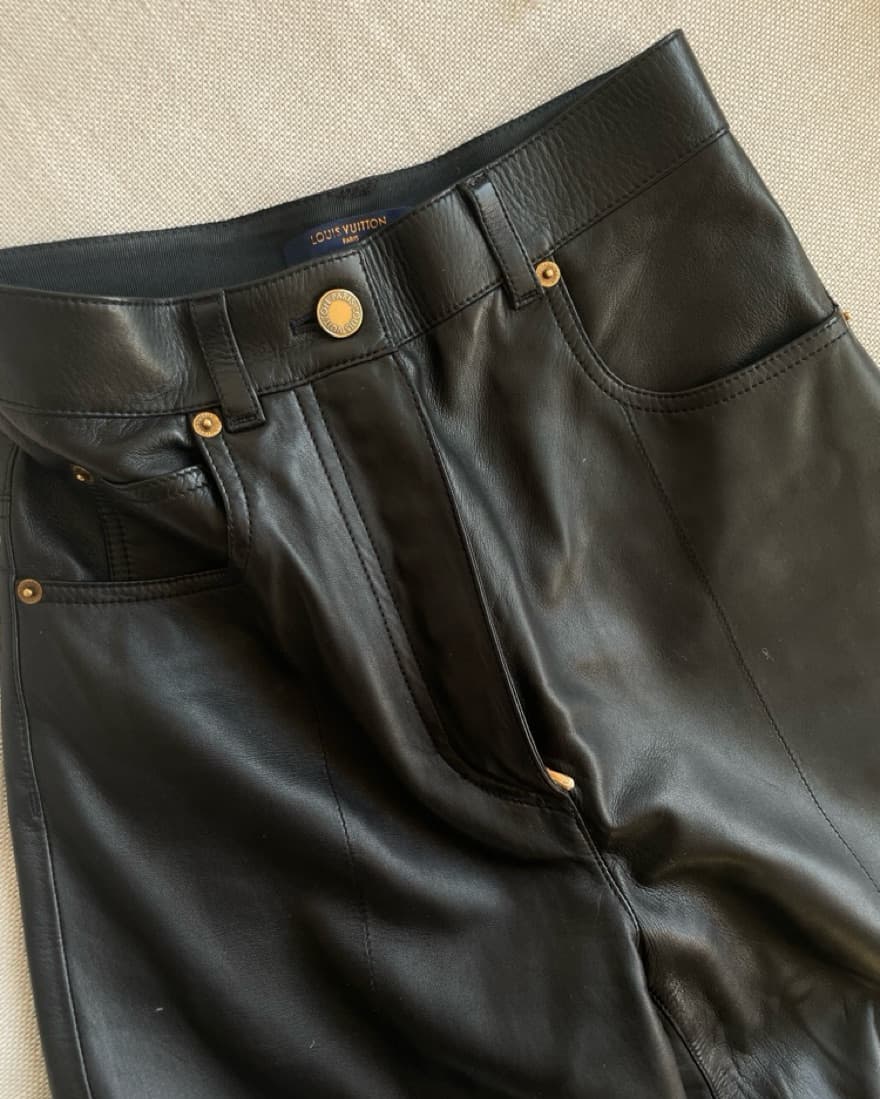 Leather Pants (Louis vuitton Lambskin)  - Image 3