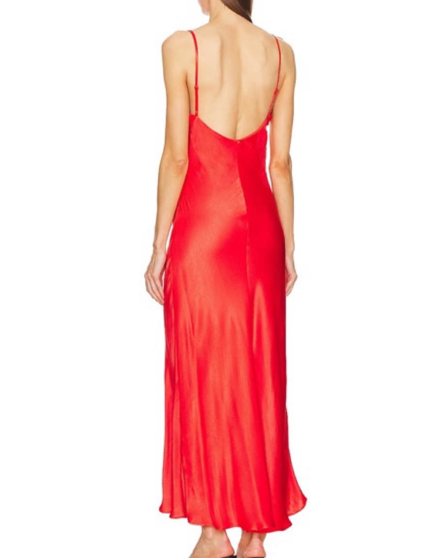 Red Bardot Maxi Dress - Image 3