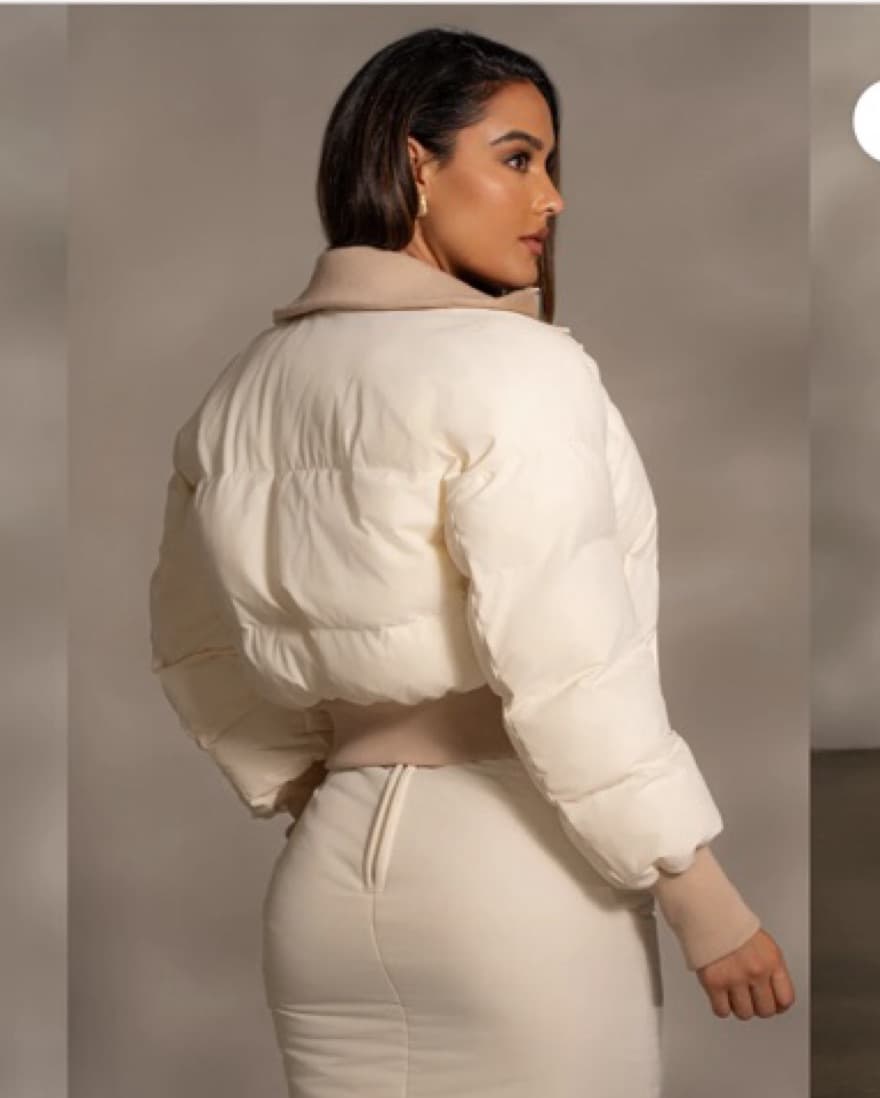 SKI- BUTTERCREAM STASSIE RIBBED JACKET - Image 2