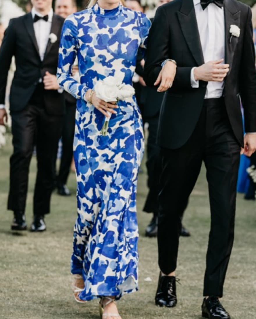 Essentiel Antwerp Blue Floral Dress - Image 1