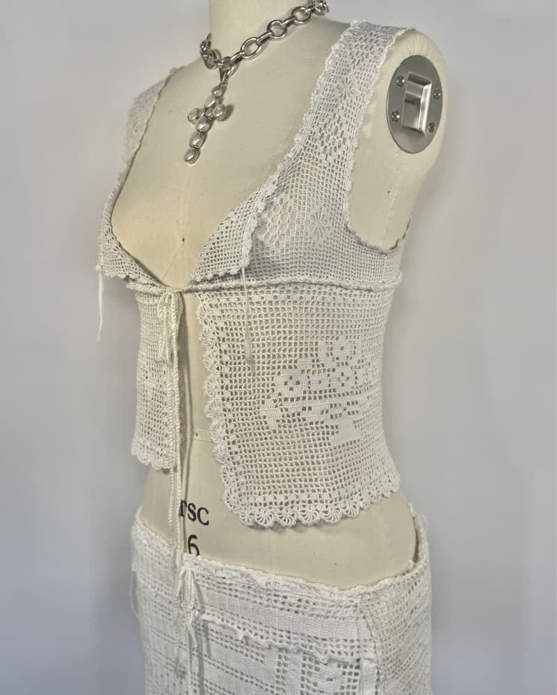 Babydoll 2 Piece Crochet Set  - Image 1