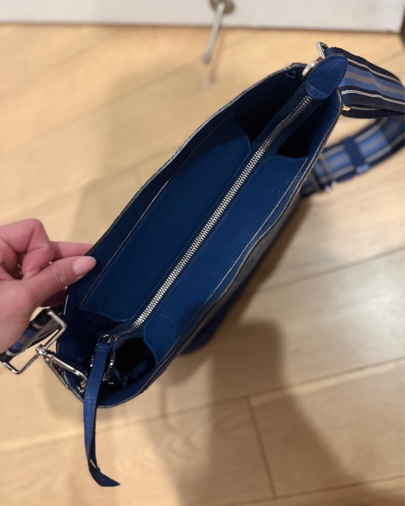Prada Hobo Crossbody Bag In Bluette - Image 6