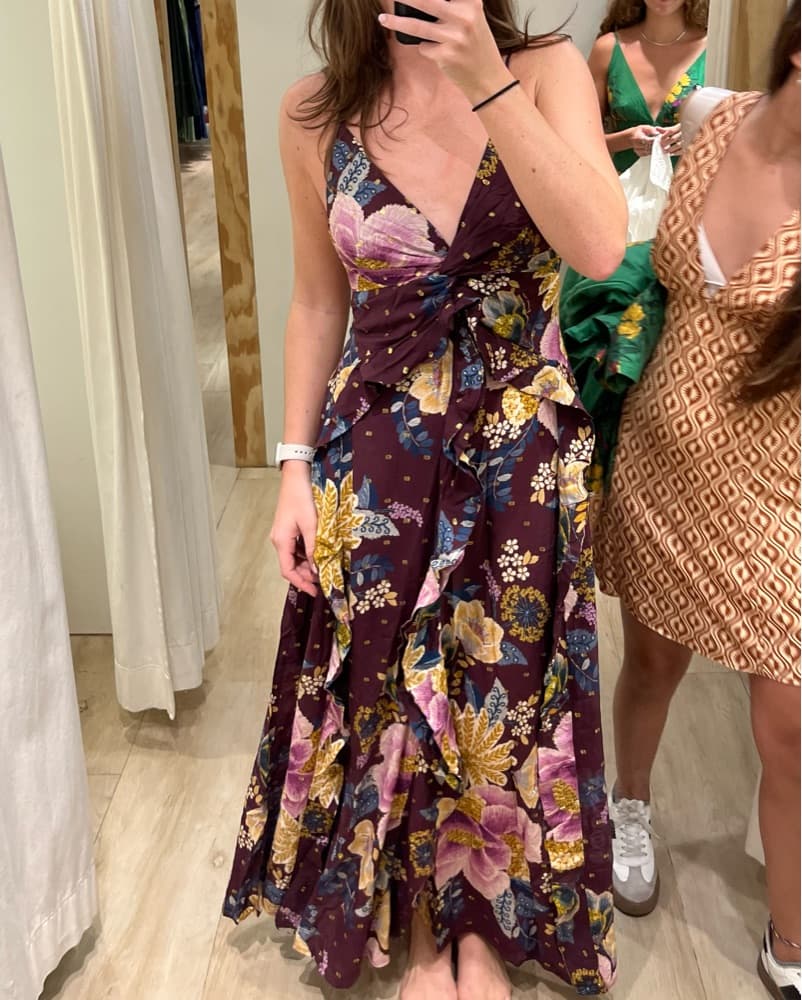 Farm Rio Burgundy Maxi Dress - Image 3