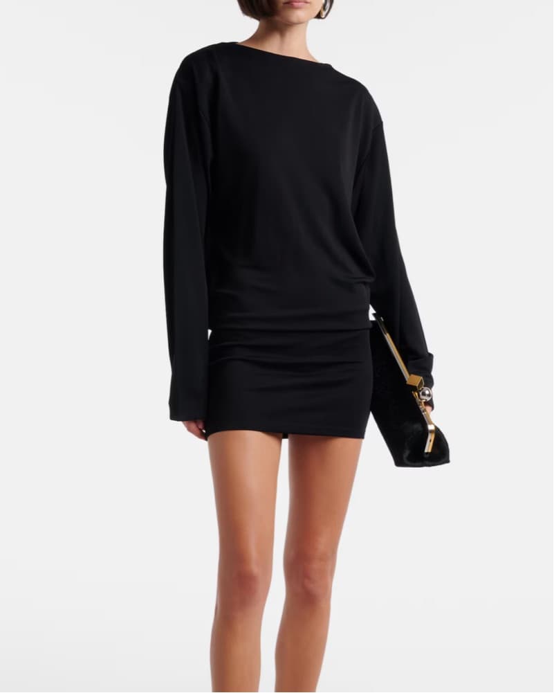 Jacquemus Draped Jersey Cocktail Dress - Image 1