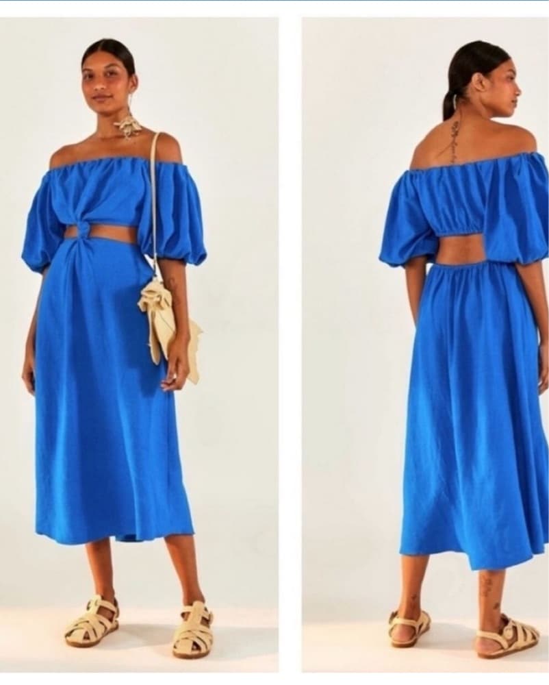 Farm Rio Blue Knot Dress - Image 3