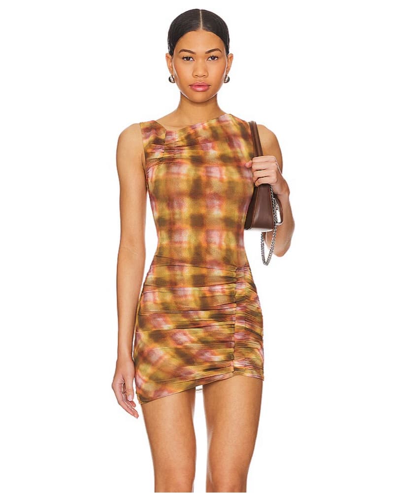 Plaid Mini Dress - Image 1