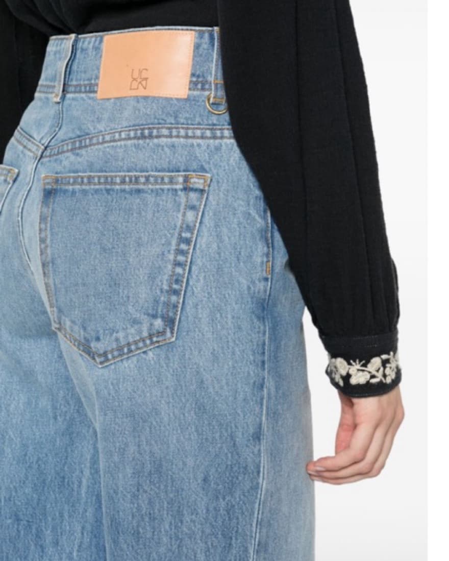 Ulla Johnson Wide Leg Jeans - Image 4