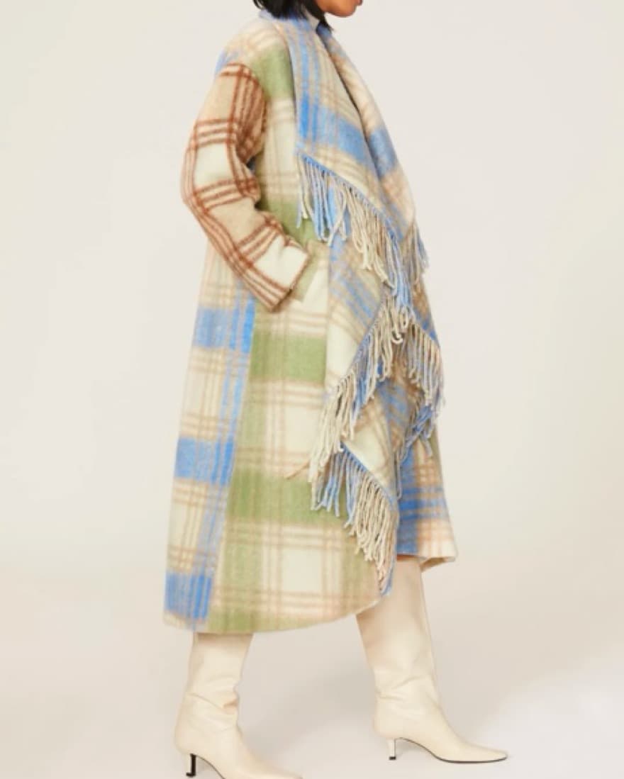 Cinq A Sept Plaid Coat - Image 1