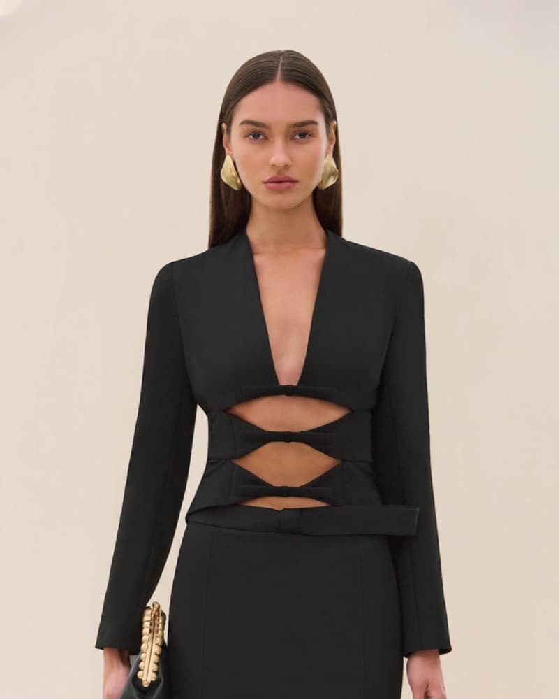 Cult Gaia Black Cutout “Rocky” Blazer - Image 4