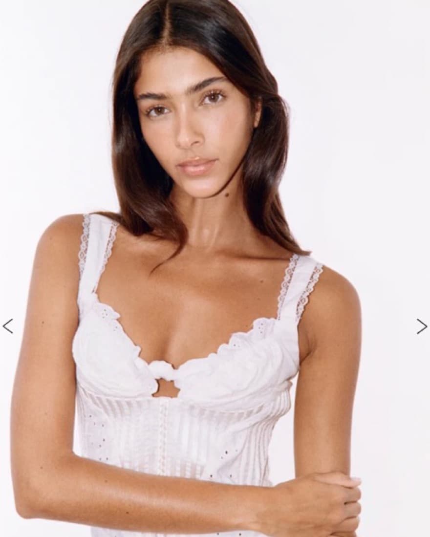 With Jean white dress - Image 2