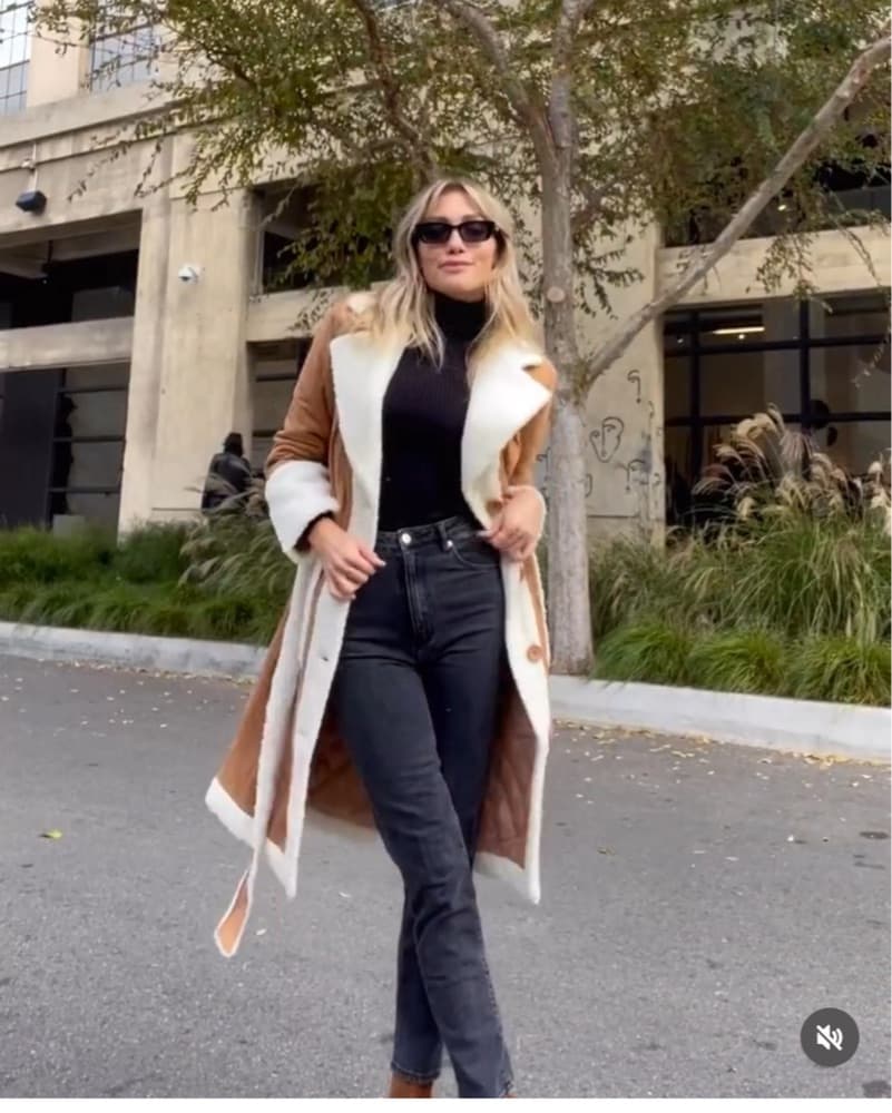 Suede And Sherpa Coat - Image 5