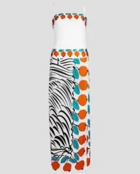 STAUD Apricot Zebra Print Maxi Dress - Image 5