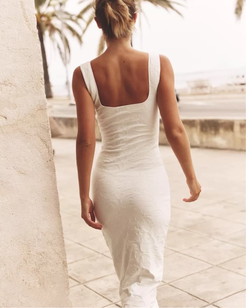 Zara Square Neck Midi Dress - Image 2