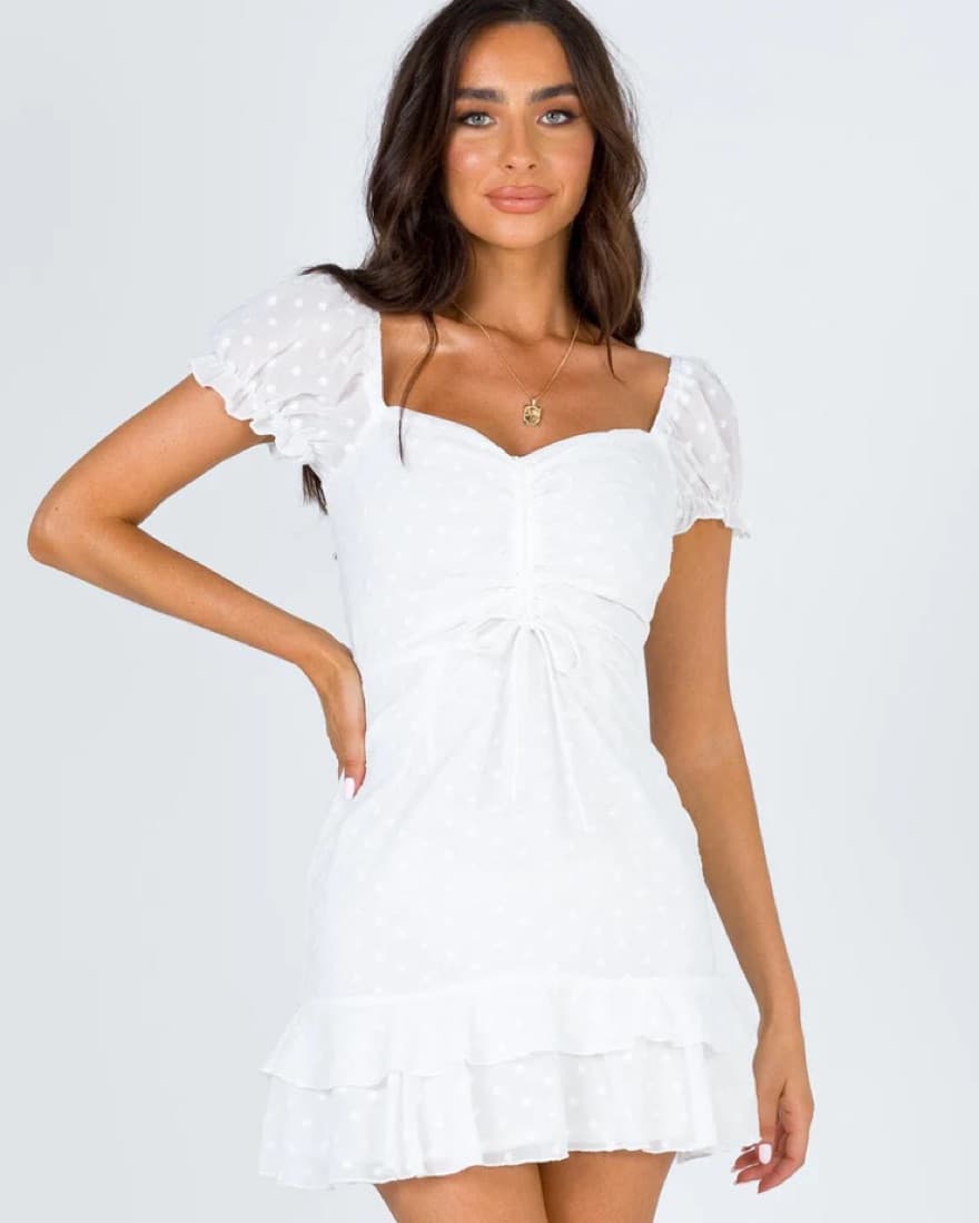 Princess Polly Mini White Dress - Image 1