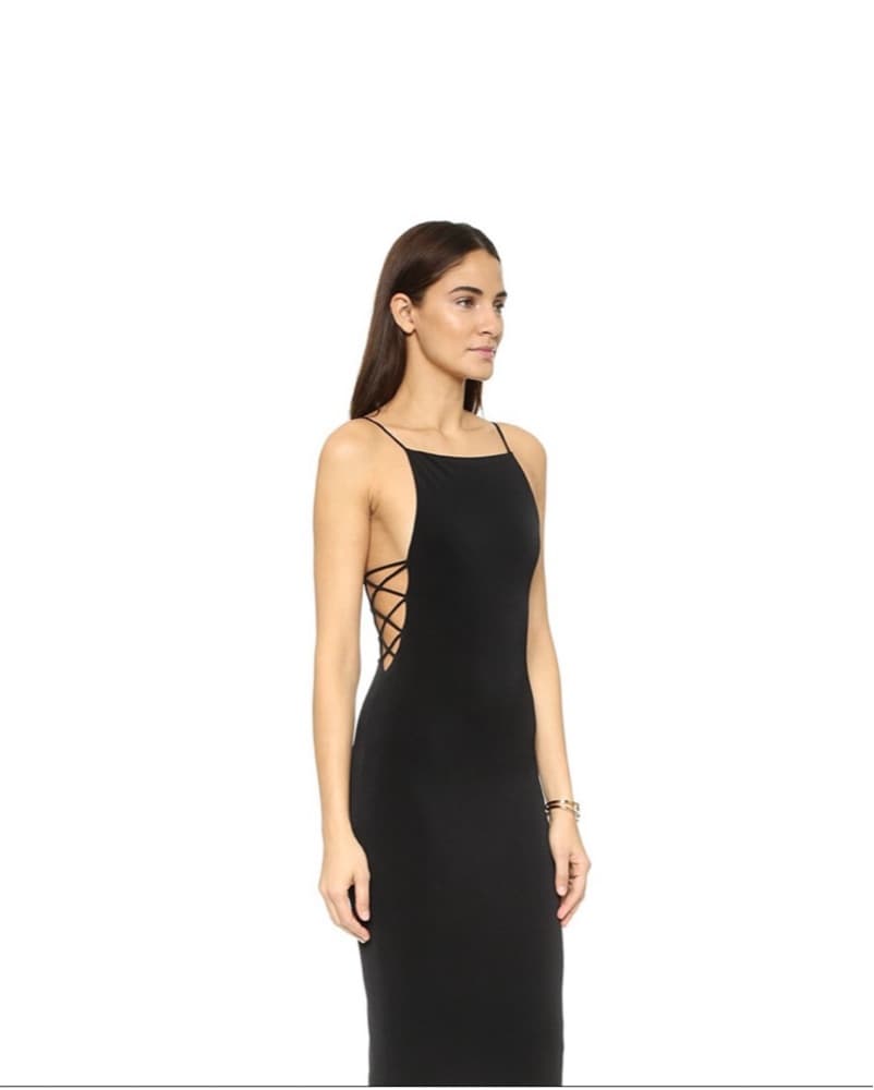 Alice + Olivia Chic Black Lace-Up Dress - Image 1