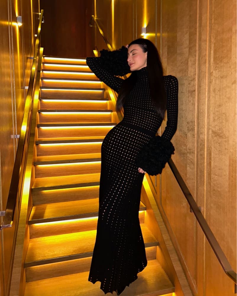 Awake Mode Pom Pom Turtleneck Maxi Dress - Image 2