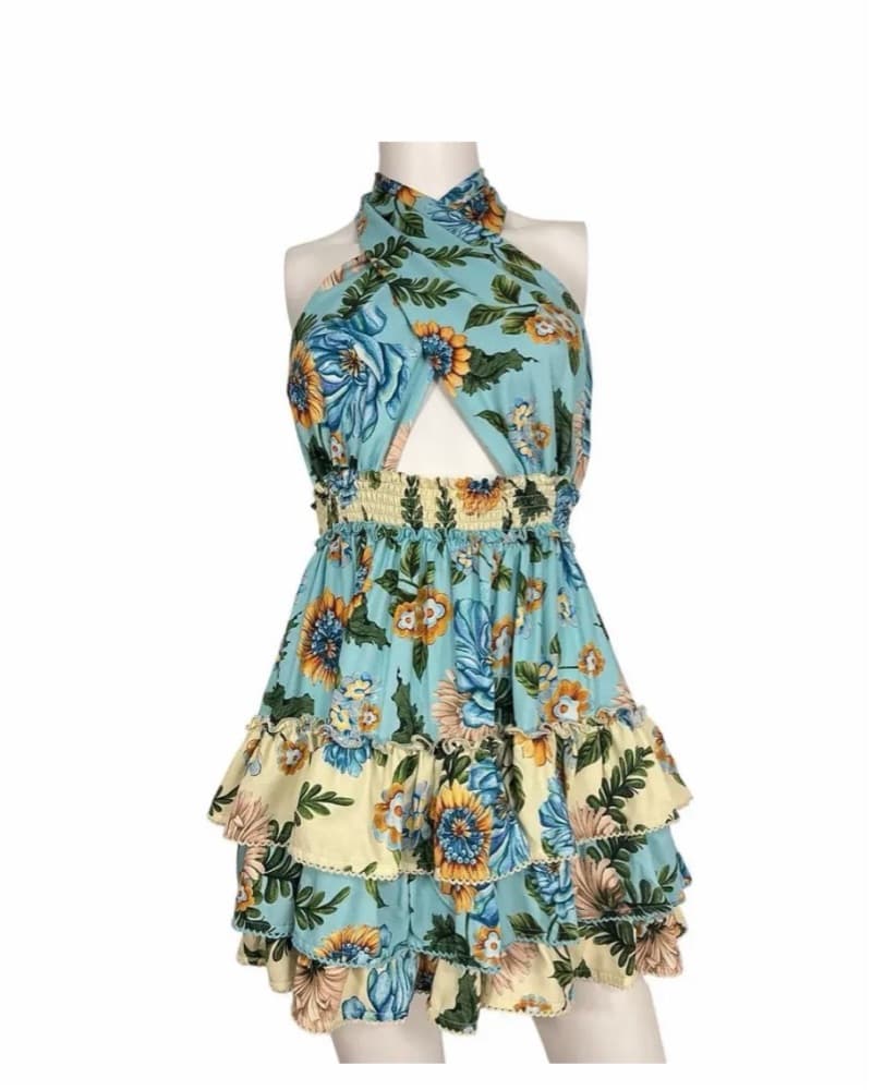 Agua Bendita Backless Halter Dress - Image 2