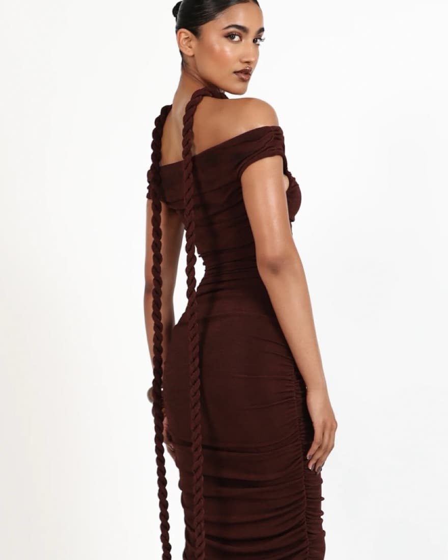 Khanums Korro Dress Brown  - Image 2