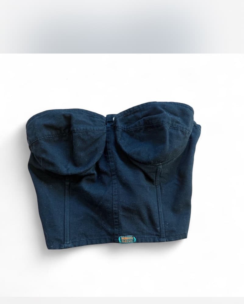 DENIM FIORUCCI BUSTIER - Image 1