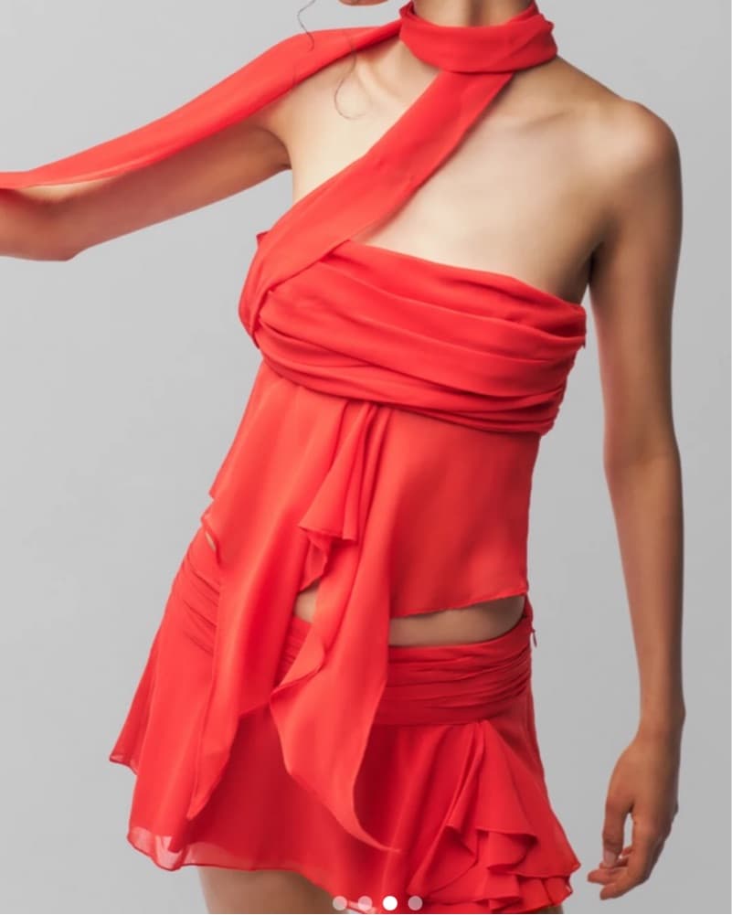 Guizio Chiffon Set in Poppy - Image 1