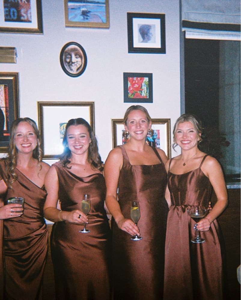 Cognac Corset Satin Maxi Dress - Image 3