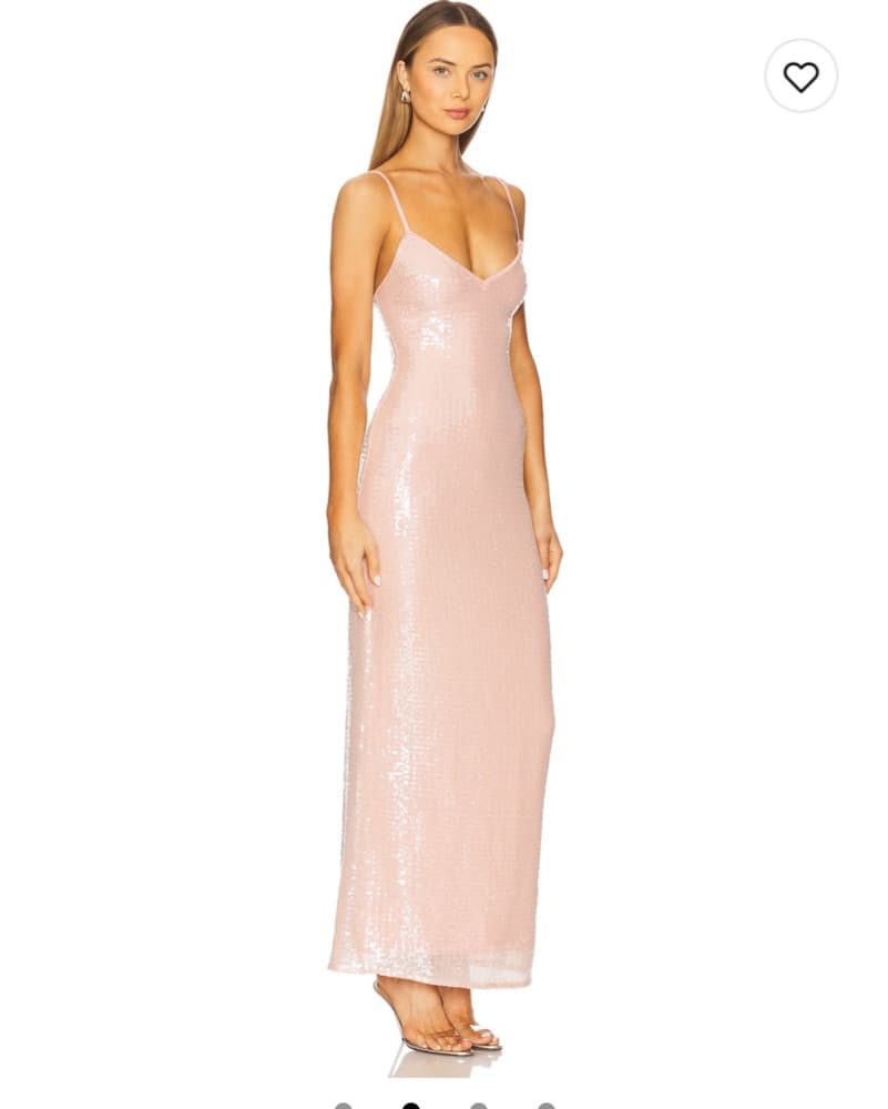 Alba Maxi Sequin Blush Dress - Image 2