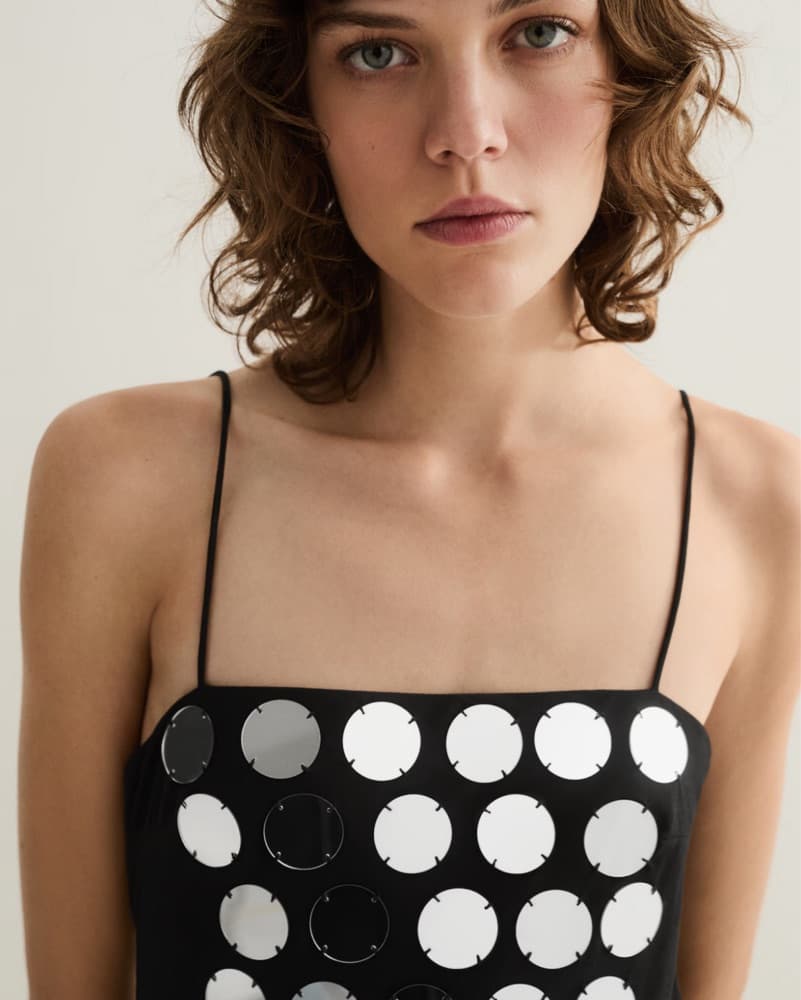 CAPSULE DRESS WITH MIRRORS AND BACK OPEN - Image 3