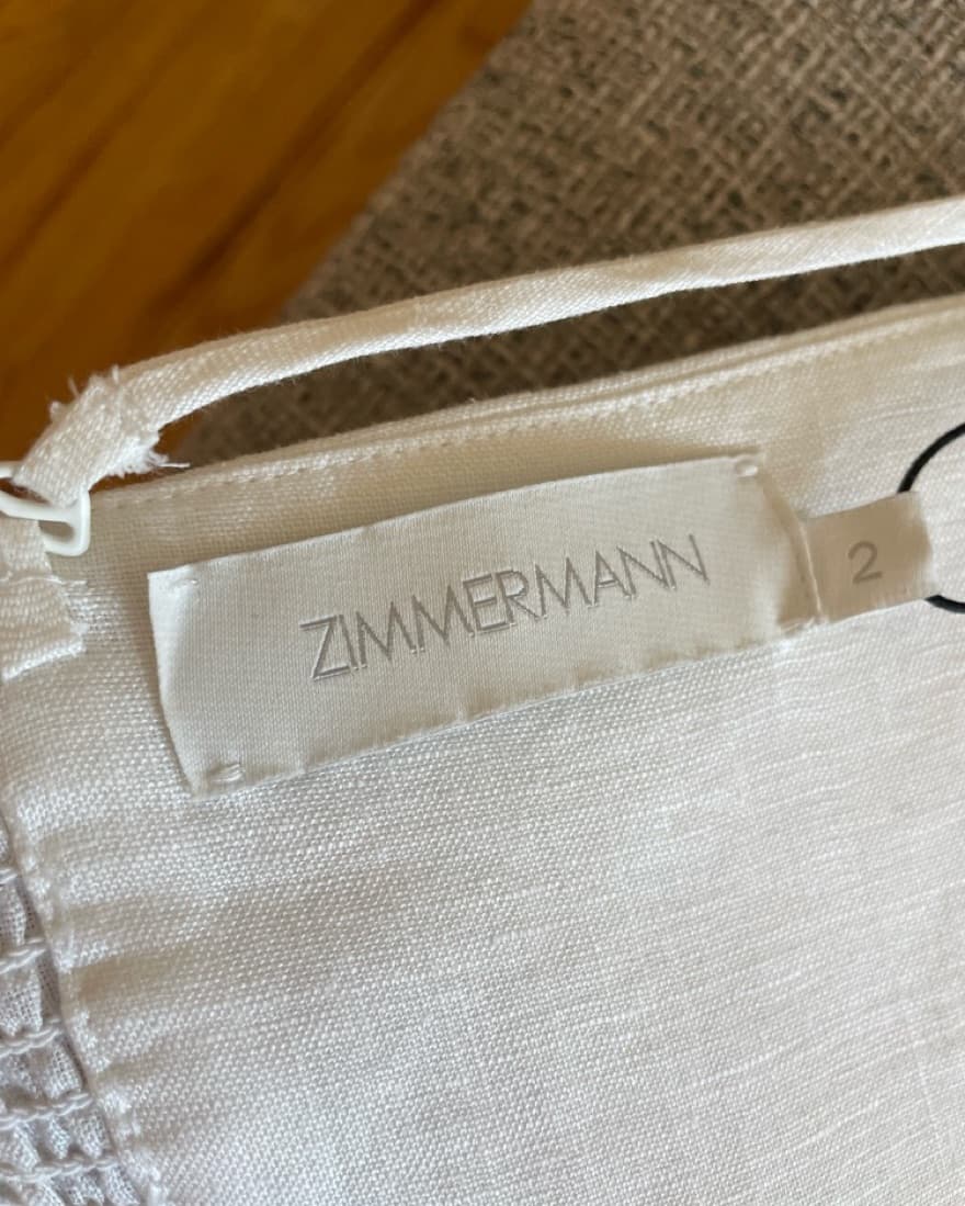 Zimmerman Linen Midi Dress AUS 2  - Image 5