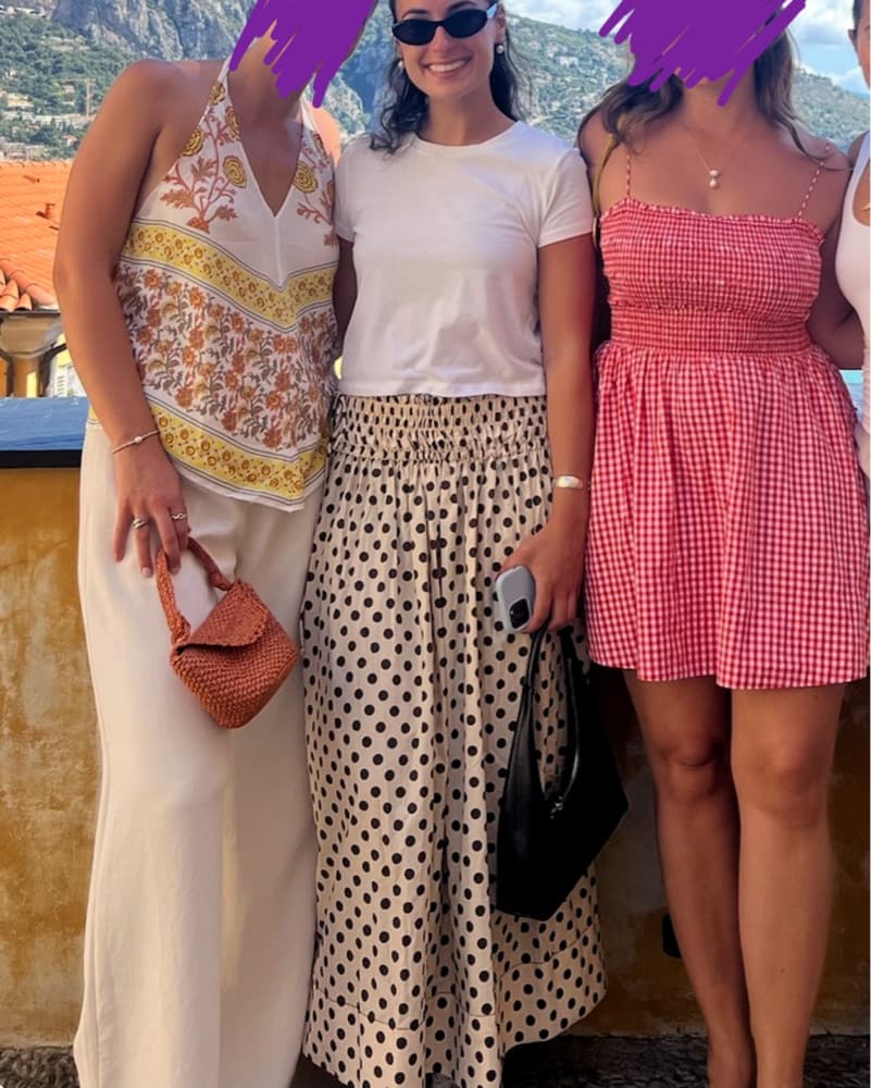 Cream Polka Dot Maxi Skirt - Image 3