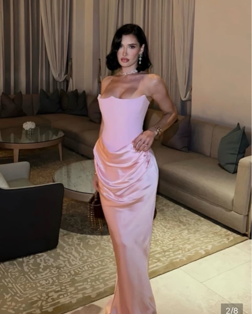 House Of CB pink Persephone Maxi Dress - Image 6