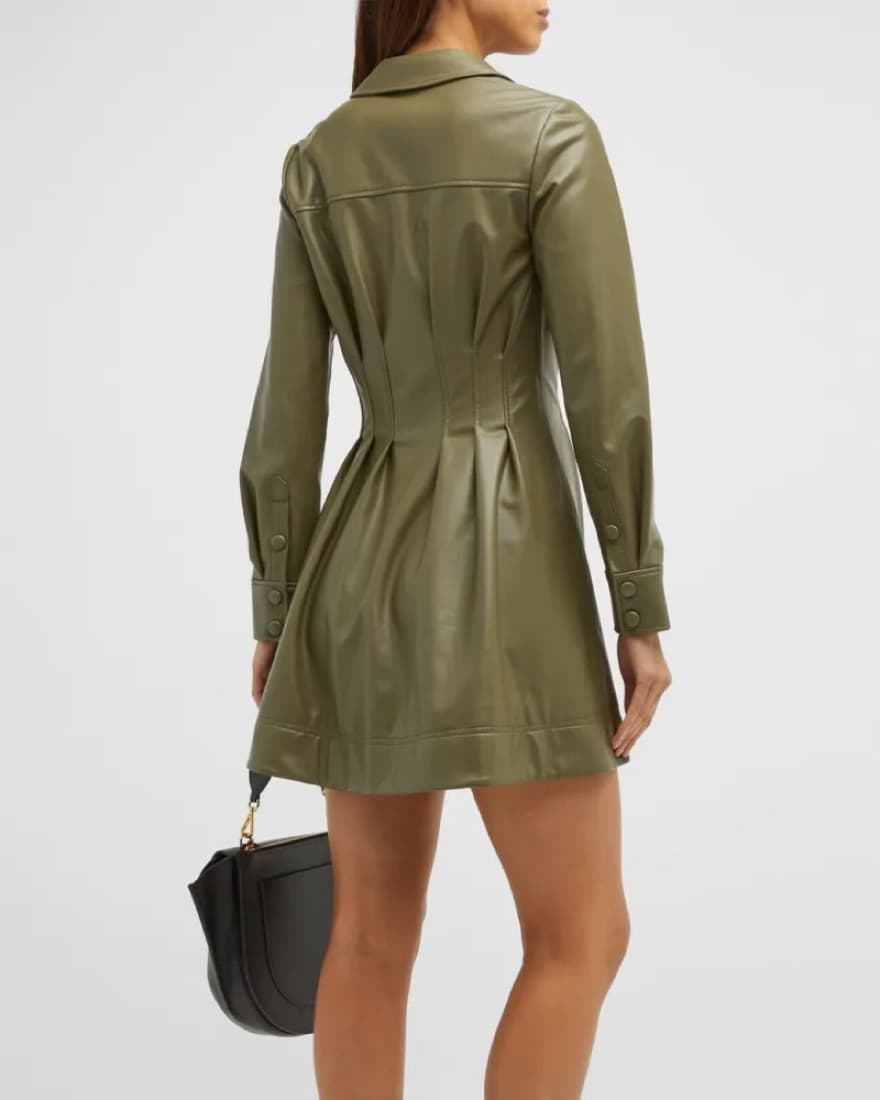 Veronica Beard Ameeta Leather Dress - Image 4