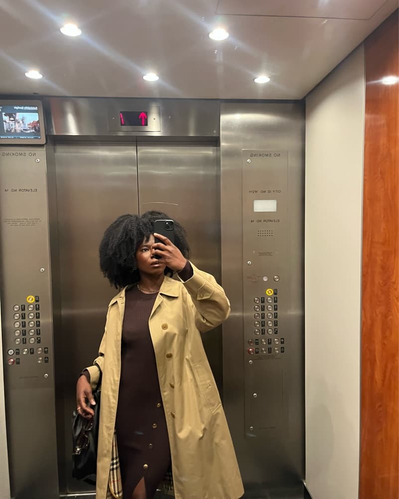 Chic Trench Coat with Trendy Midi Dress - Image 4