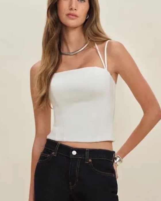 Elliot Knit Top reformation white top - Image 3