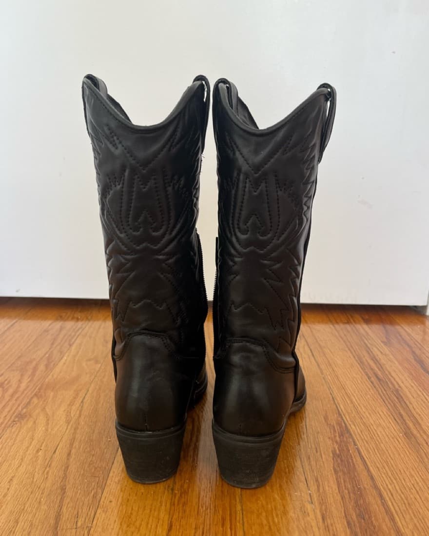 Black Cowboy Boots - Image 4