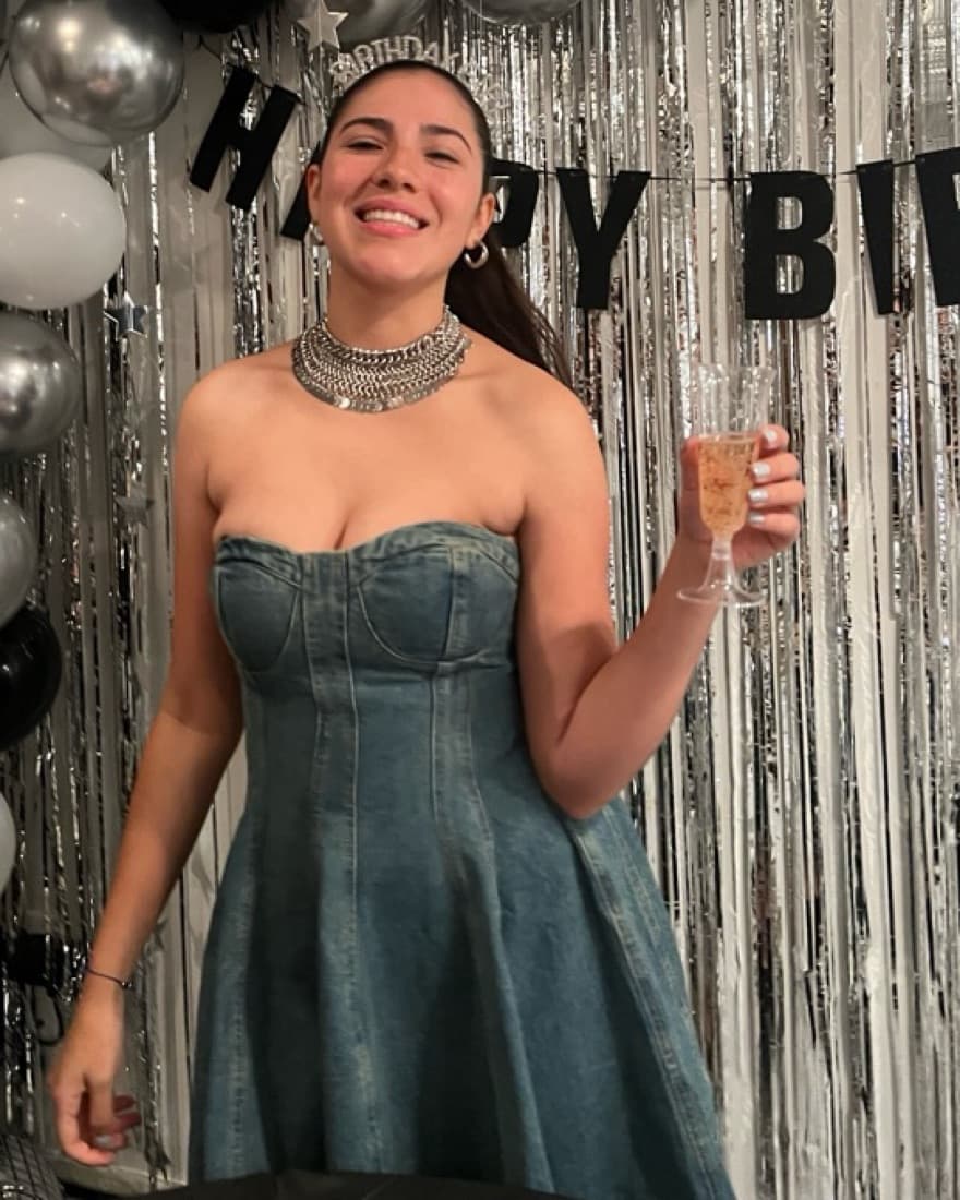 Denim Straple Dress - Image 3