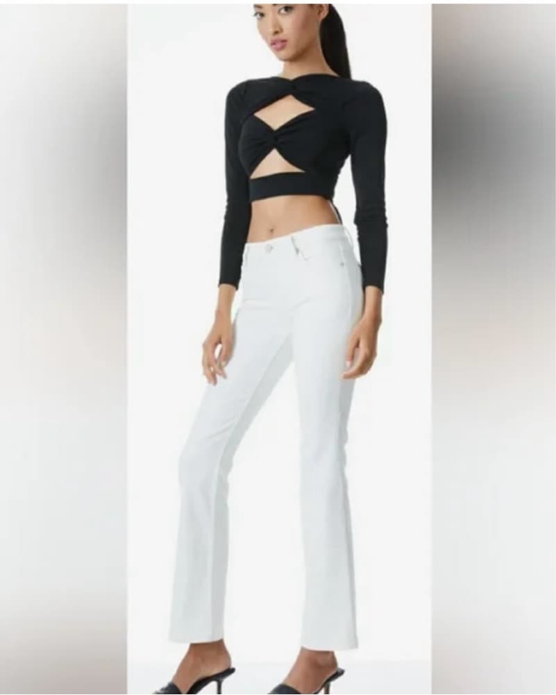 Alice + Olivia Amelie Cutout Twist Top - Image 1